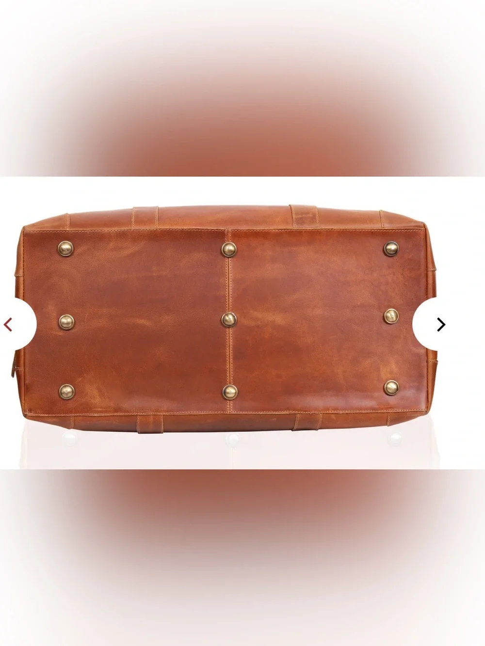 Denver Leather Craft Tan Brown Leather Duffel Bag -24”